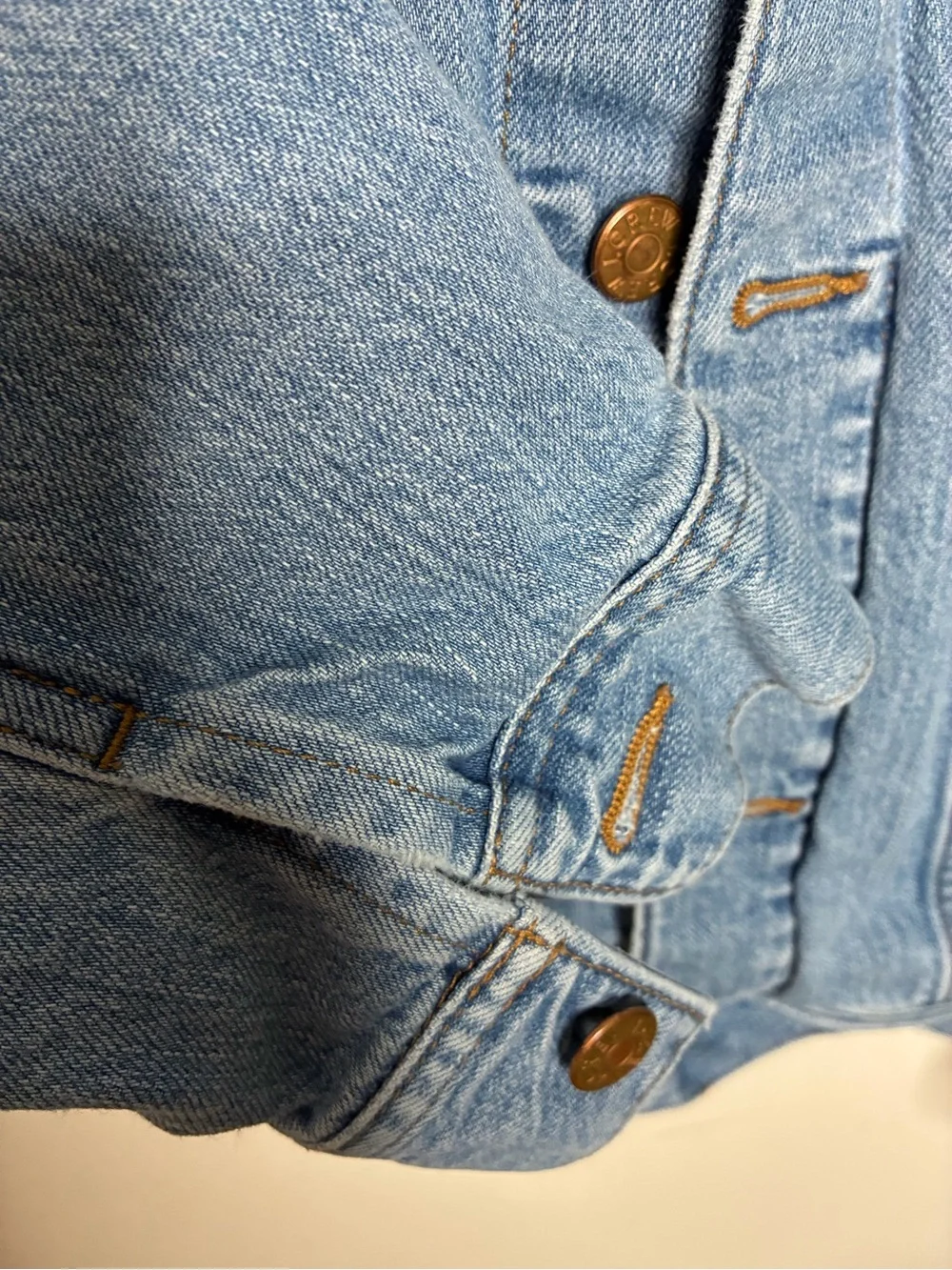 J. Crew Light Blue Denim Jacket with Branded Label